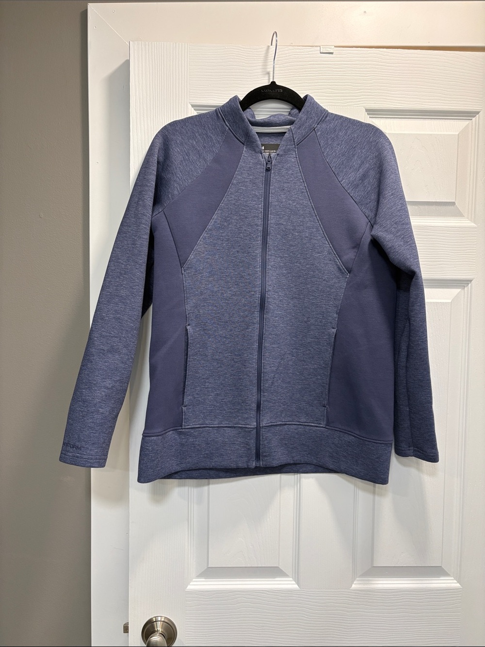 Under Armour Women's Full-Zip Bomber Jacket in Heathered Blue